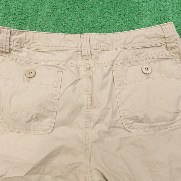 GH BASS HERITAGE BEIGE KHAKI CHINO SHORTS WOMENS SIZE 14 - Picture 4 of 6
